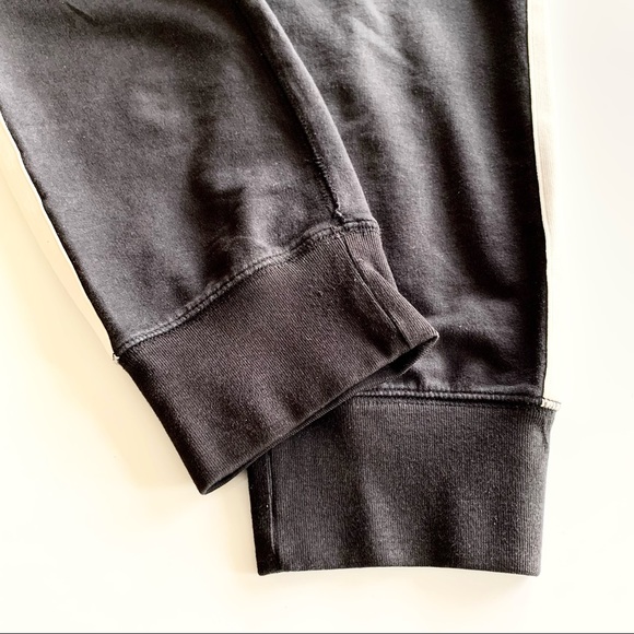 🌸Pink VS🌸 Black White Track Pants Jogger Sz Medium Drawstring - Picture 4 of 8